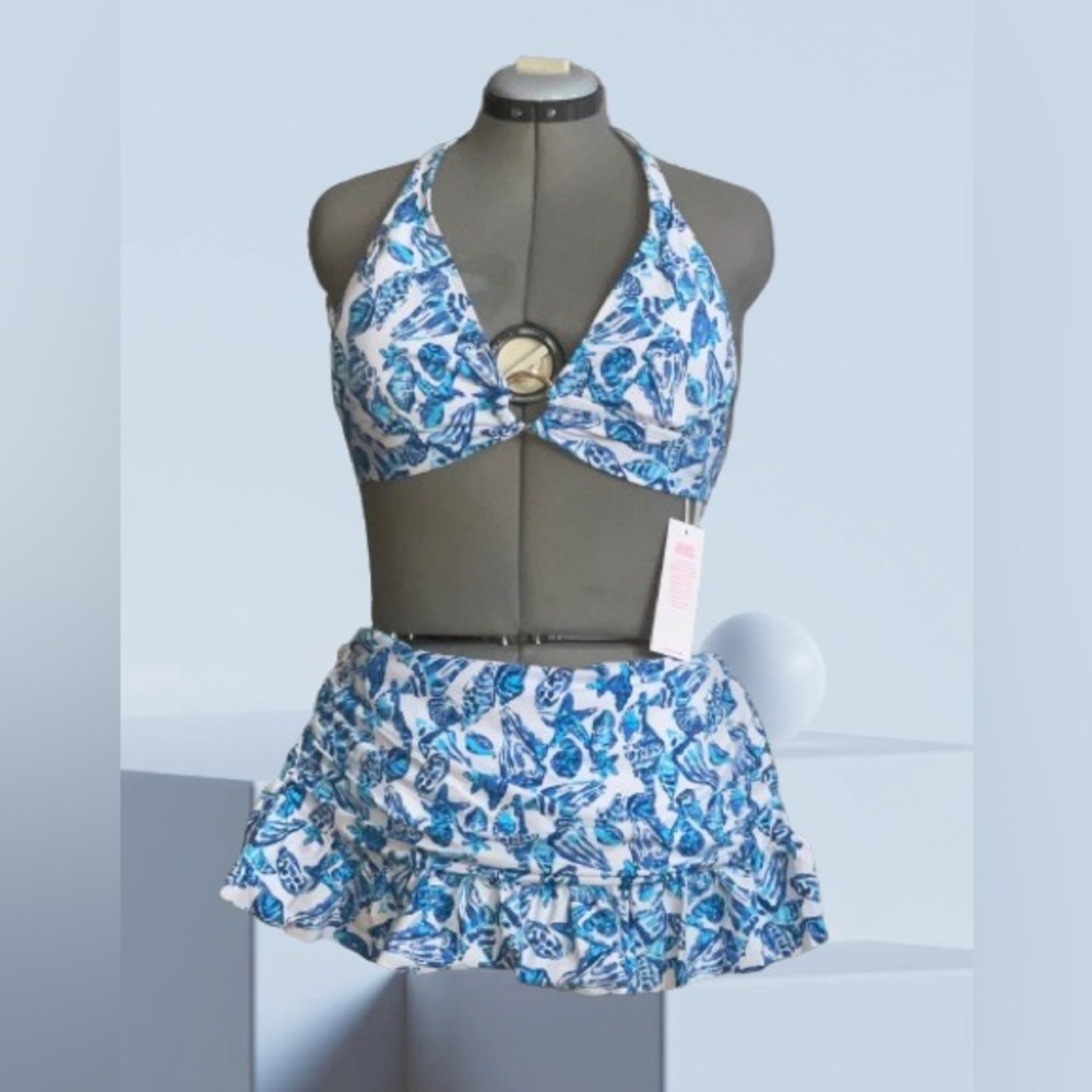 NWT Lilly Pulitzer “Shell Collector” bikini top/bottom sz 12